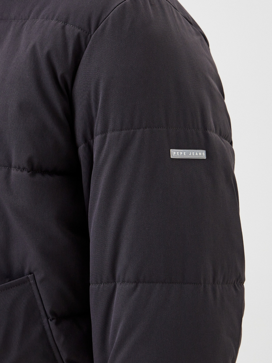 detail Pepe Jeans pánská šedá bunda bomber