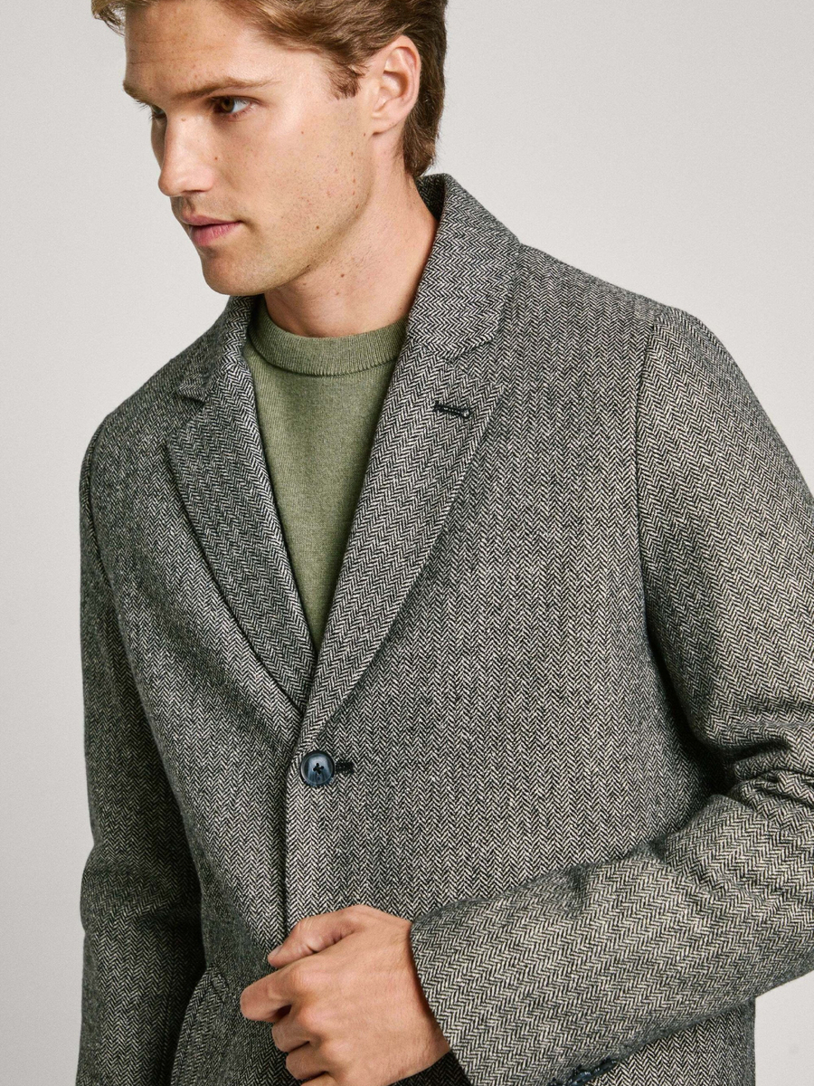 detail Pepe Jeans pánský šedý kabát