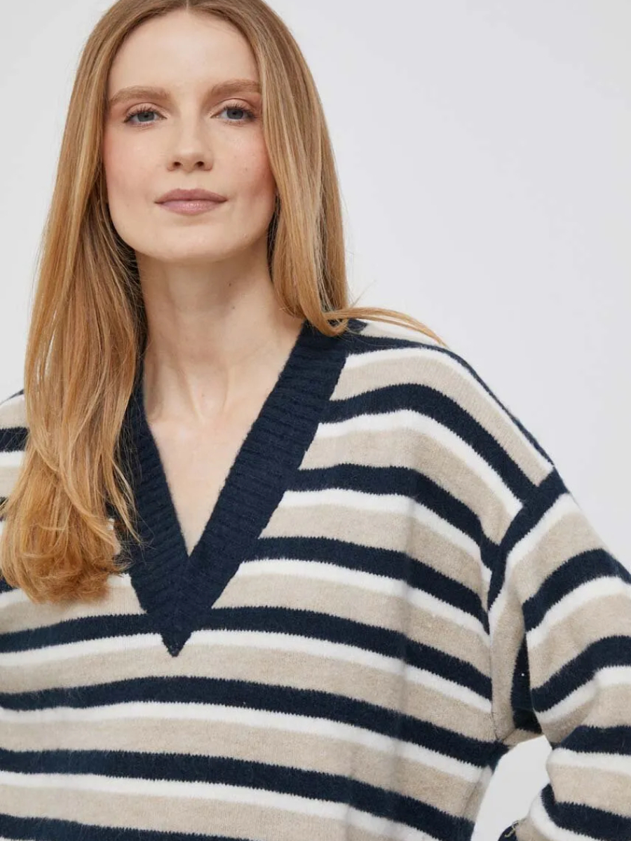 detail Pepe Jeans dámský pruhovaný svetr