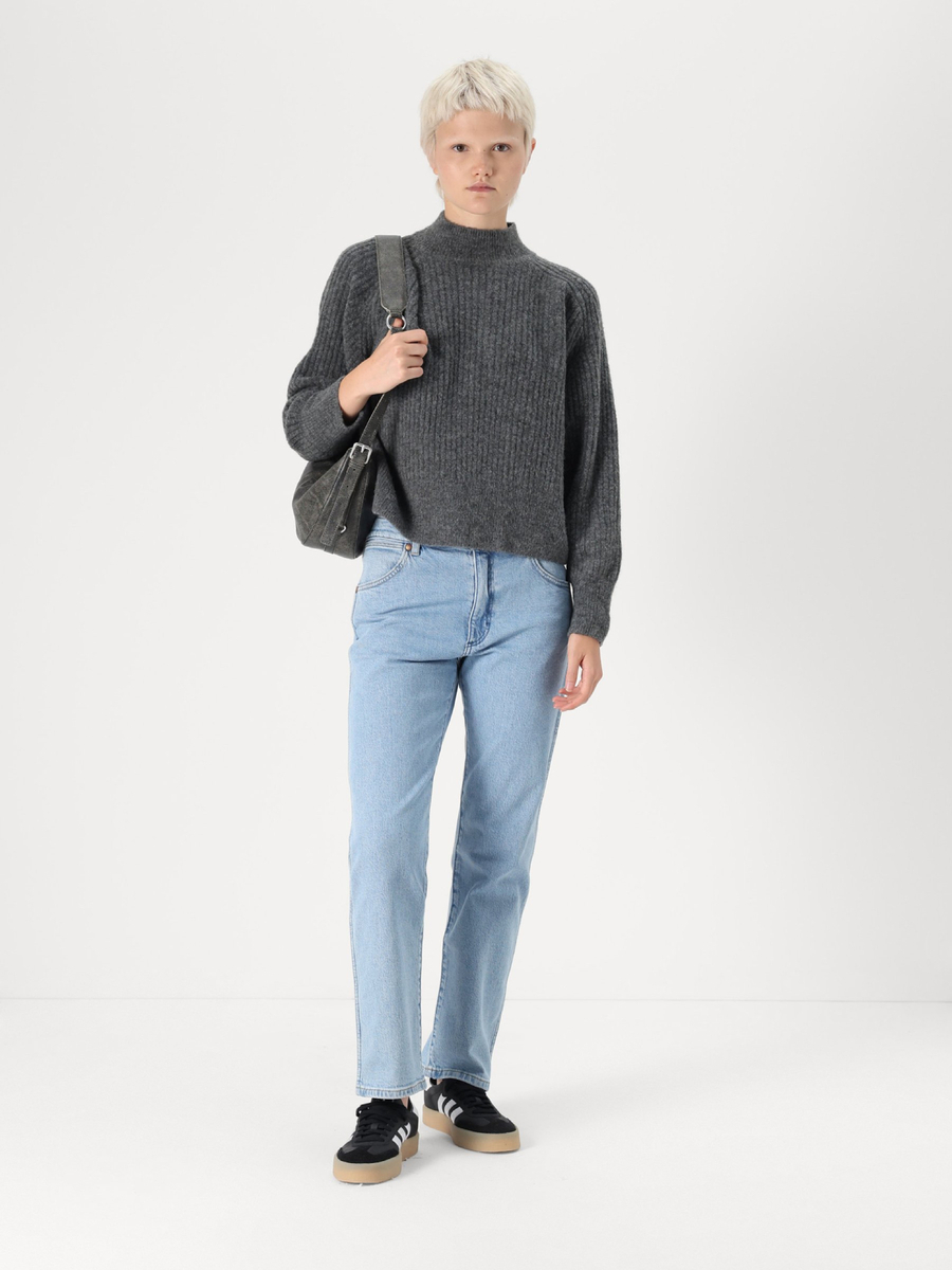 detail Pepe Jeans dámský šedý svetr Irma