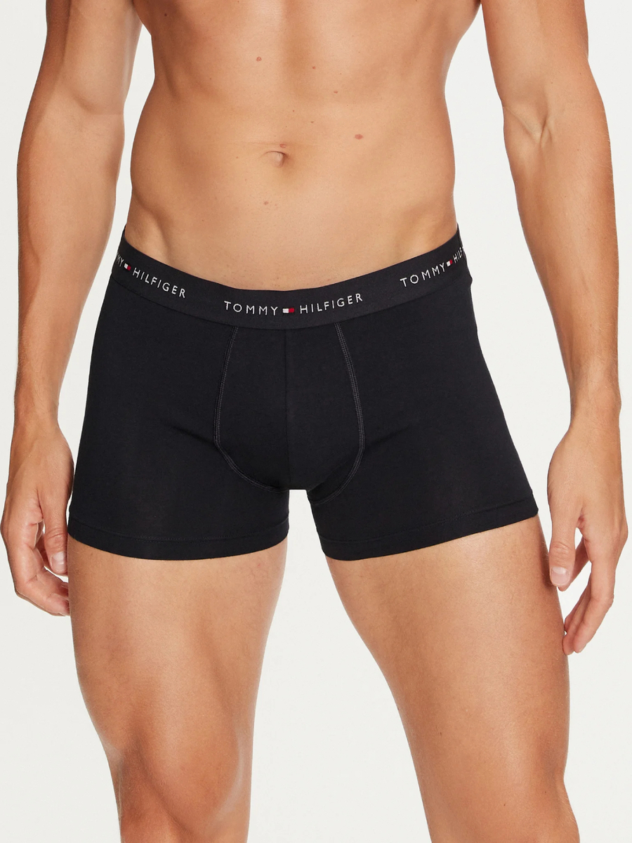 detail Tommy Hilfiger pánské černé boxerky 3 pack