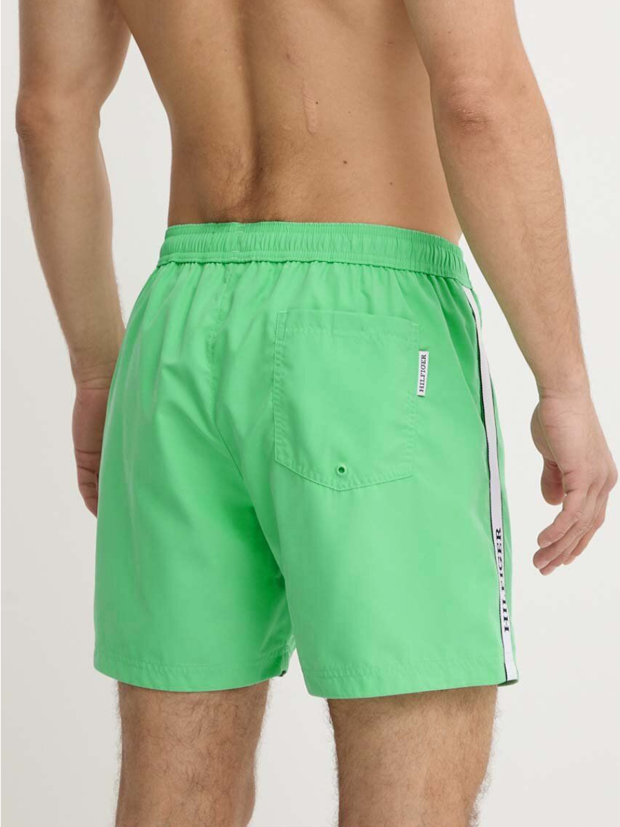 detail Tommy Hilfiger pánské zelené plavky