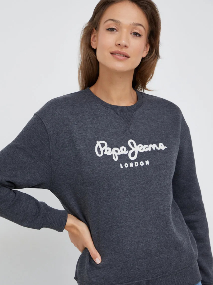 detail Pepe Jeans dámská šedá mikina