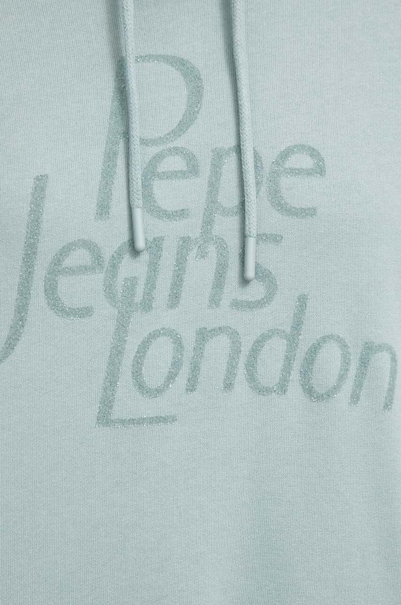 detail Pepe Jeans damská mátová mikina HARRIET