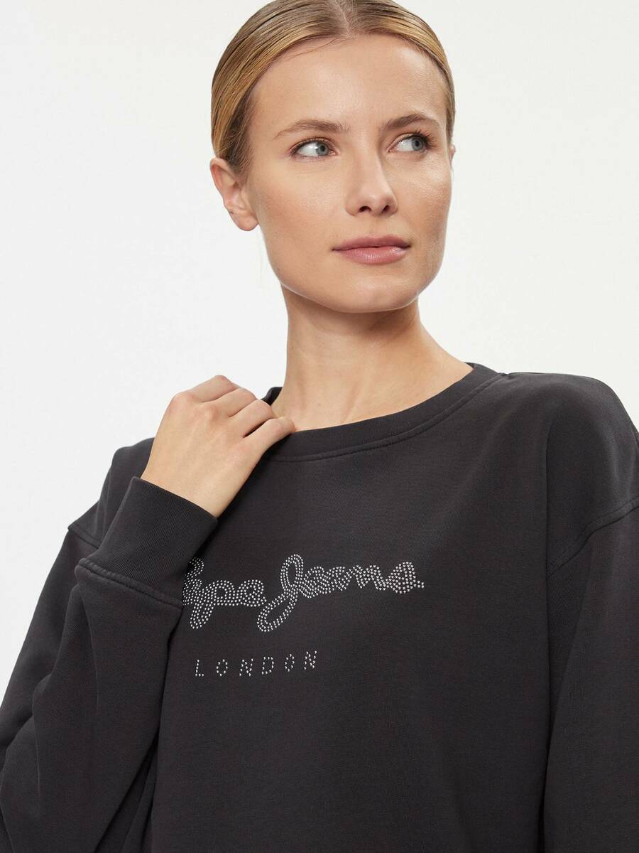 detail Pepe Jeans dámská černá mikina Harley