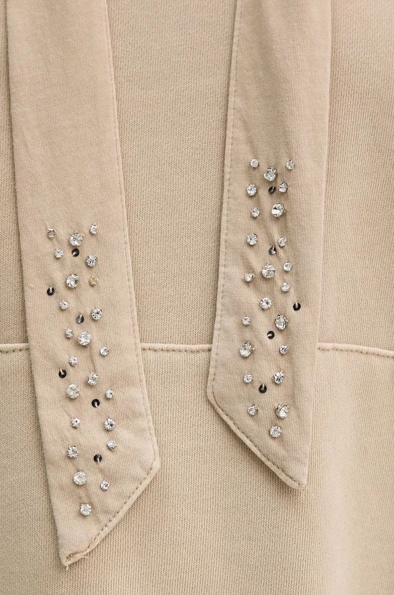 detail Pepe Jeans dámská béžová mikina FALISTA