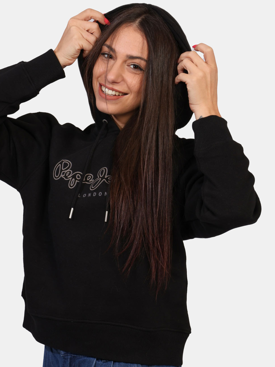 detail Pepe Jeans dámská černá mikina Frida