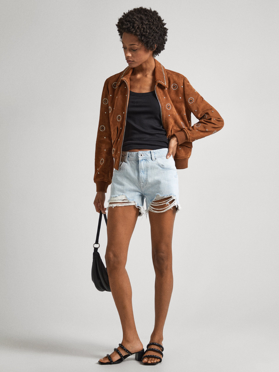 detail Pepe Jeans dámské šortky RELAXED