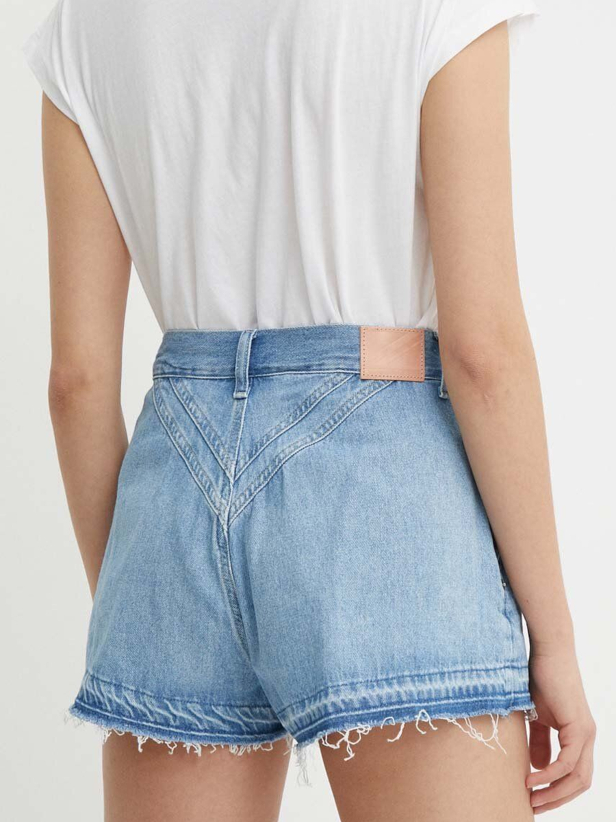 detail Pepe Jeans dámské modré džínové šortky