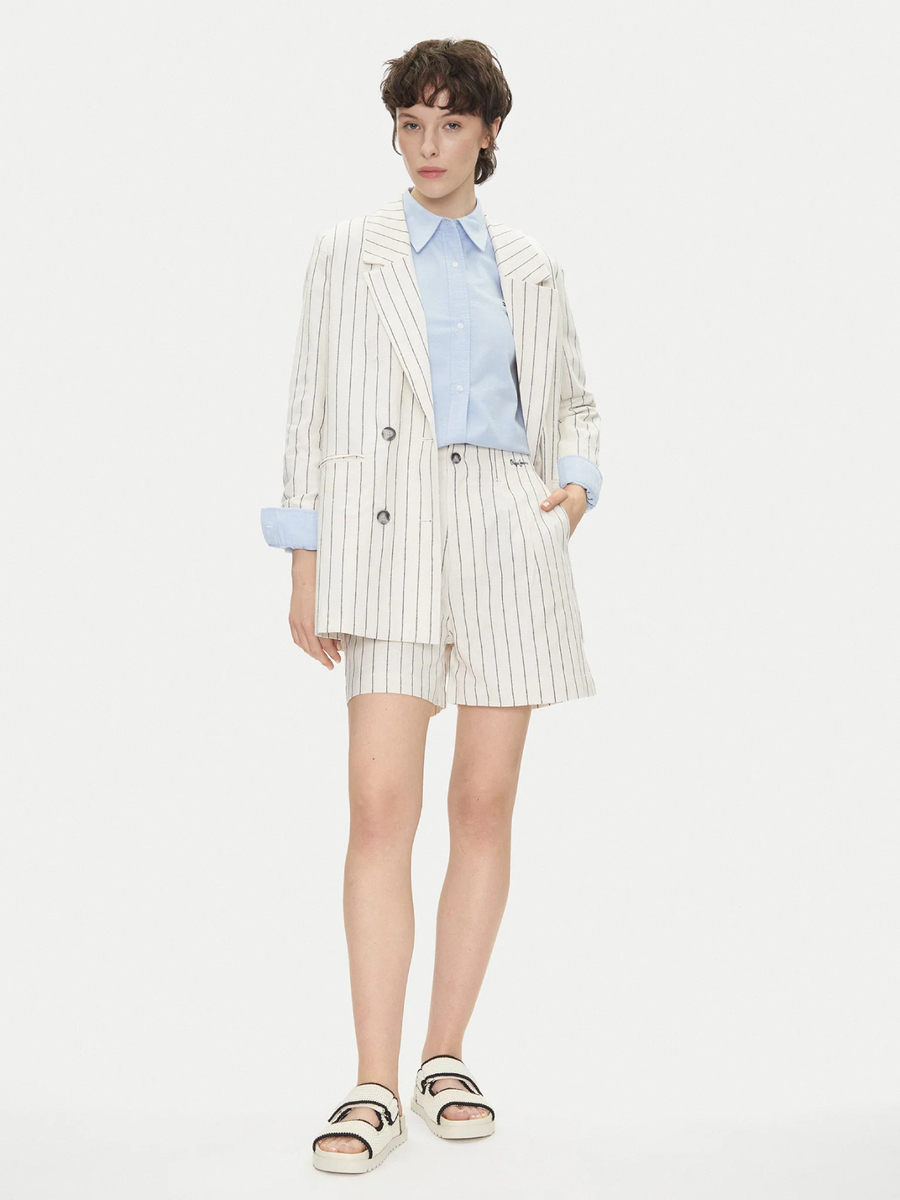 detail Pepe Jeans dámské pruhované šortky Henar