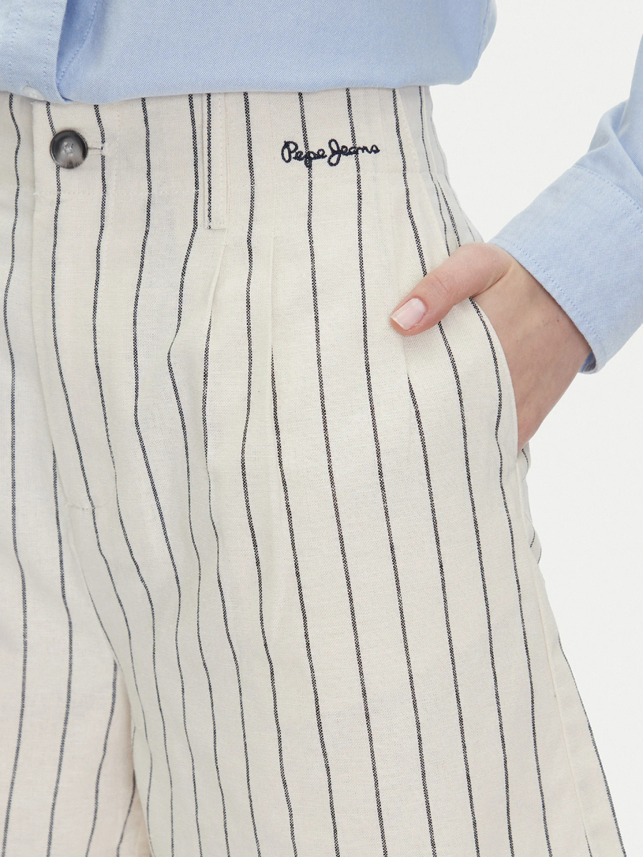 detail Pepe Jeans dámské pruhované šortky Henar