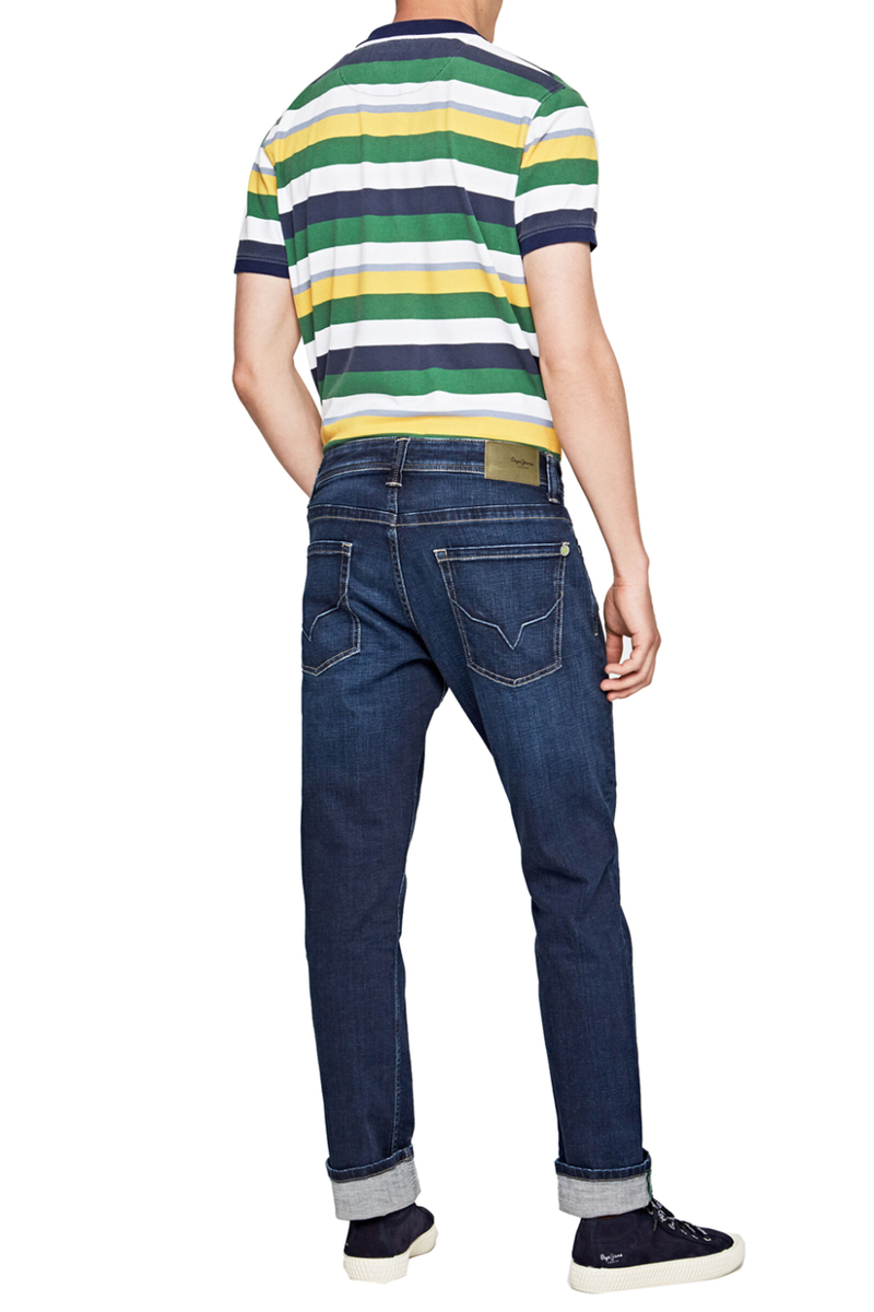 detail Pepe Jeans pánské tmavě modré džíny Cash