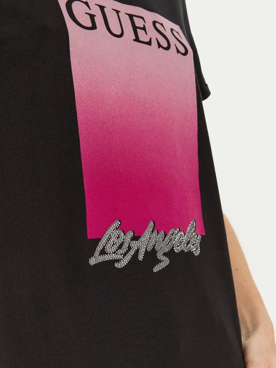 detail Guess dámské černé tričko