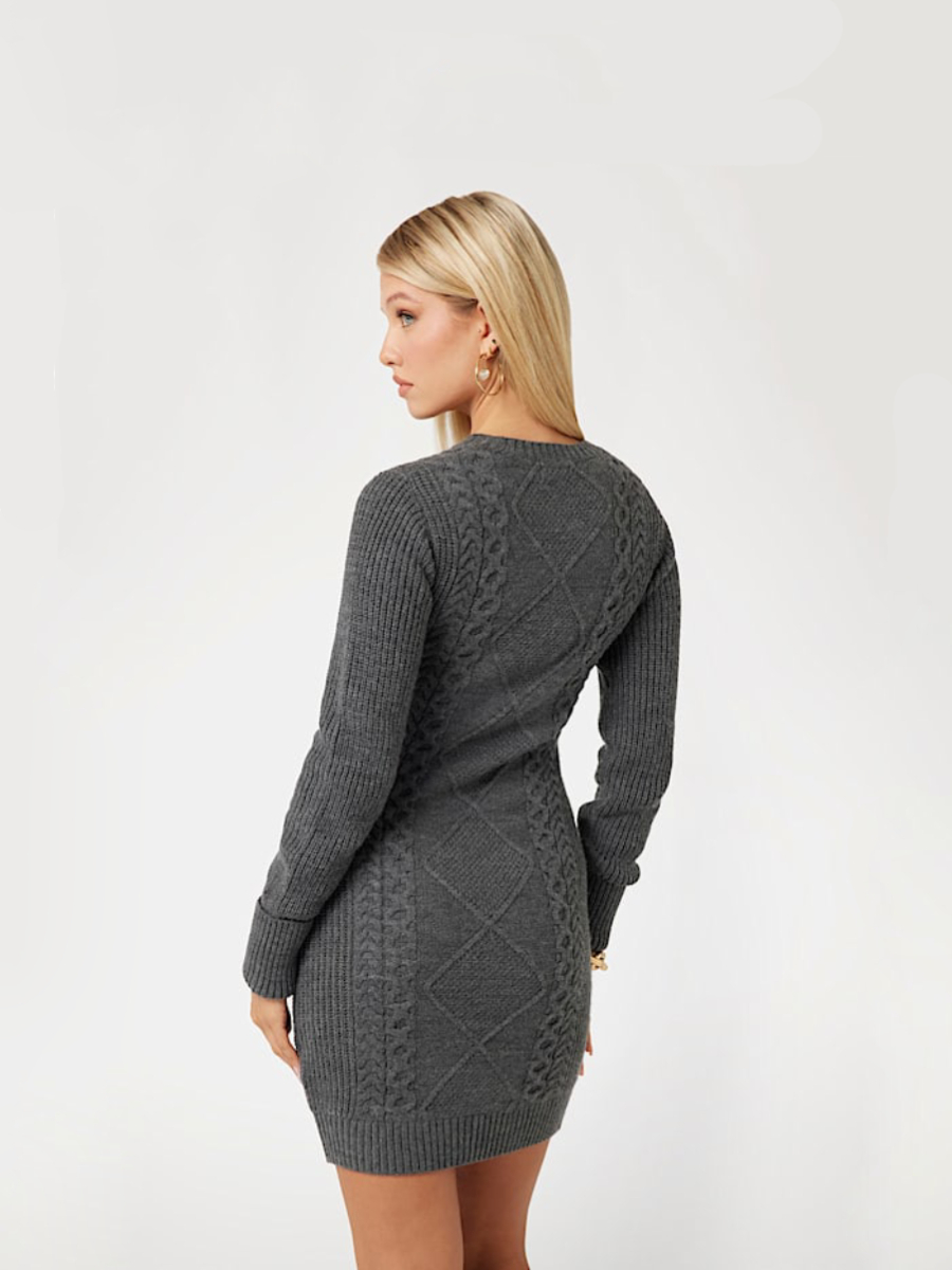 detail Guess dámské šedé šaty