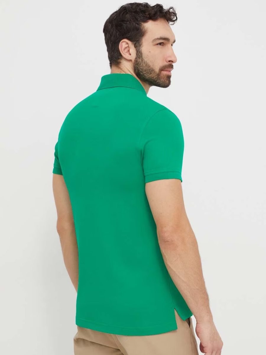 detail Tommy Hilfiger pánské zelené polo tričko