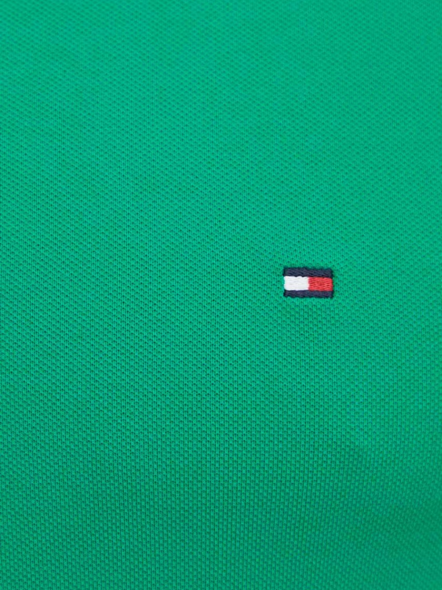 detail Tommy Hilfiger pánské zelené polo tričko