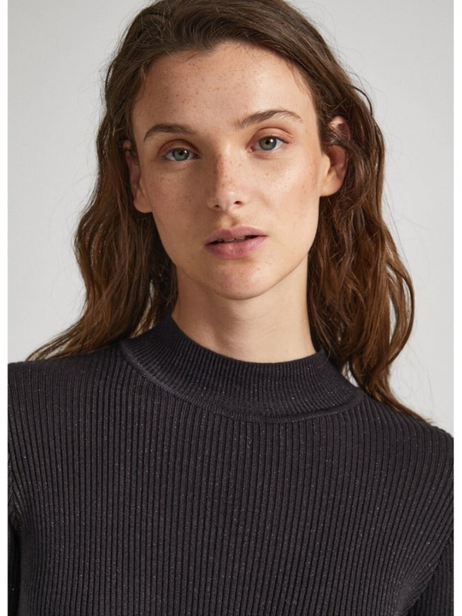 detail Pepe Jeans dámské černé šaty