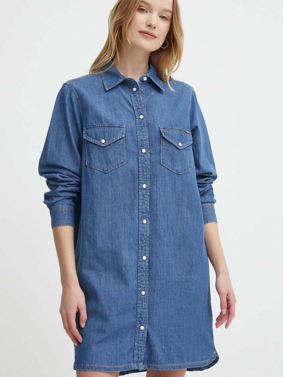 detail Pepe Jeans dámské džínové šaty Maya