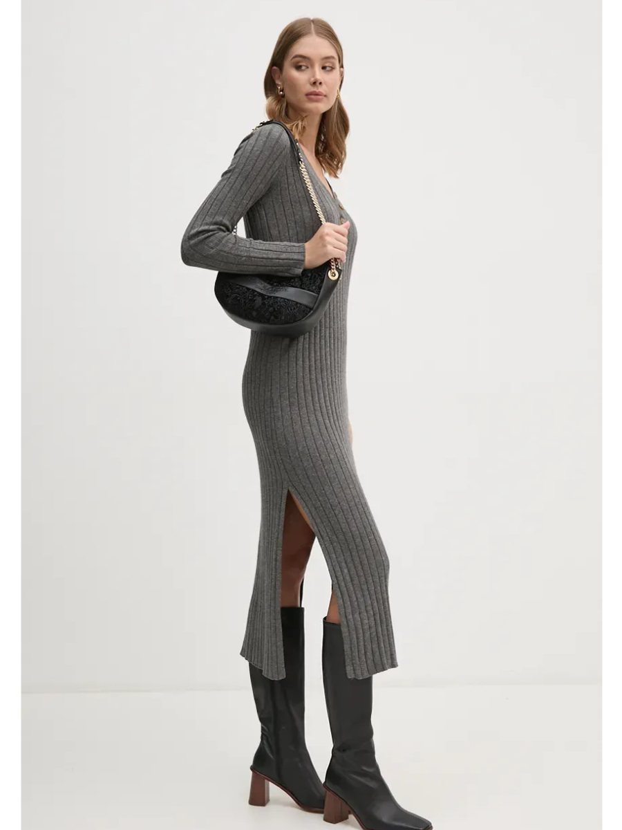 detail Pepe Jeans dámské šedé šaty Isabel