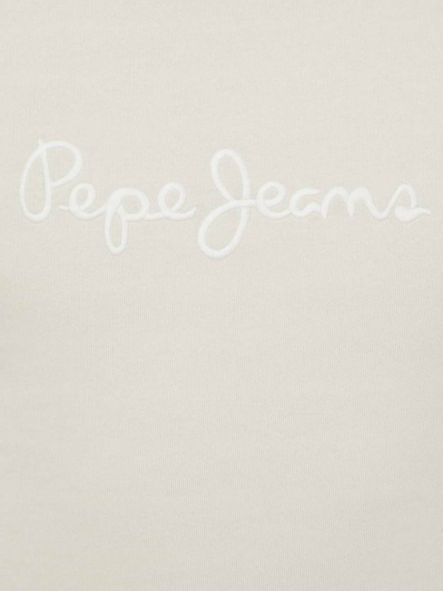 detail Pepe Jeans pánská smetanová mikina Joe