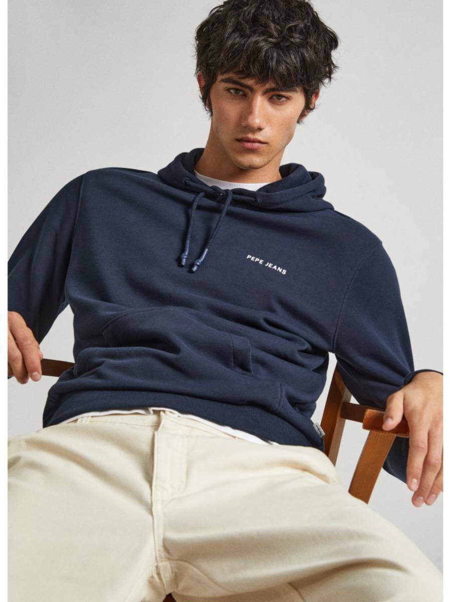 detail Pepe Jeans pánská modrá mikina Rein