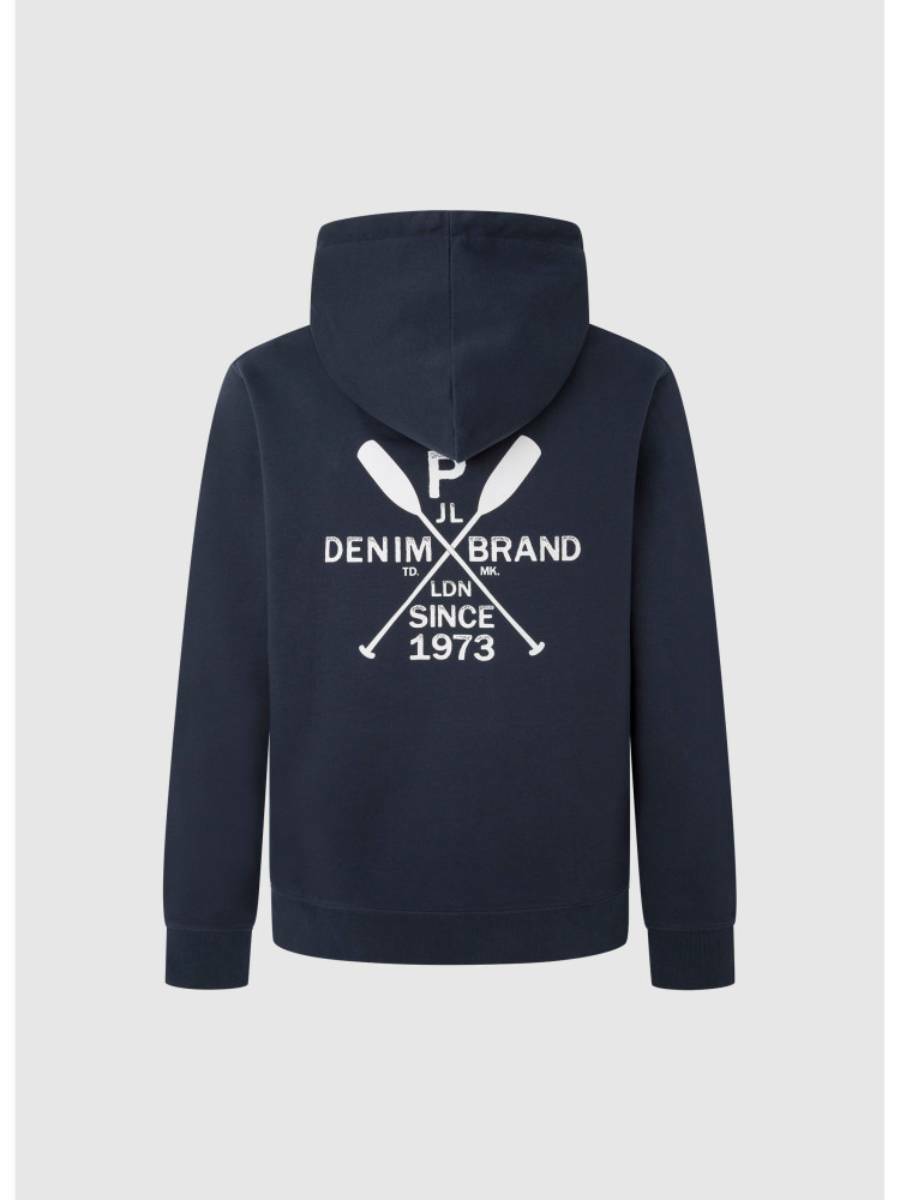 detail Pepe Jeans pánská modrá mikina Rein