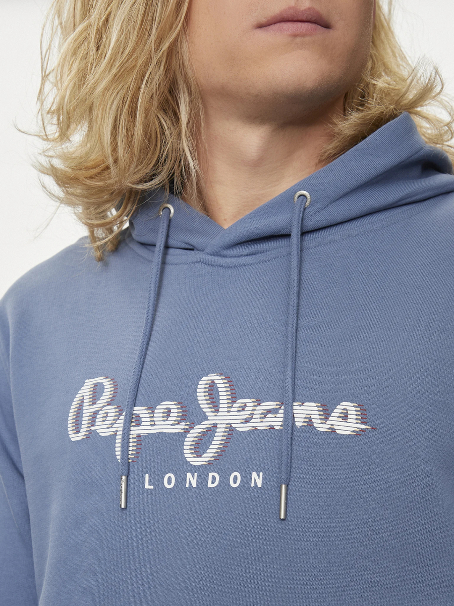 detail Pepe Jeans pánská modrá mikina