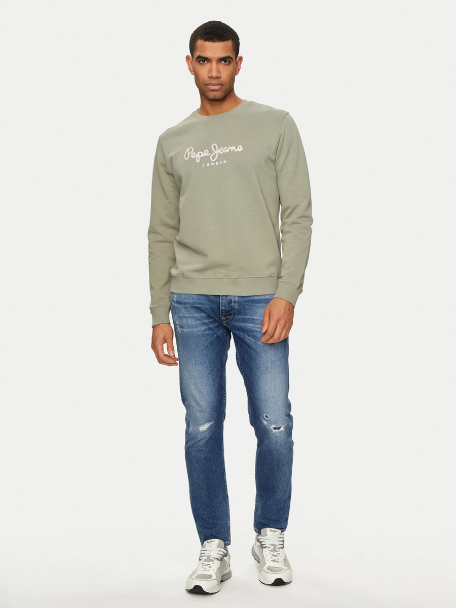 detail Pepe Jeans pánská zelená mikina