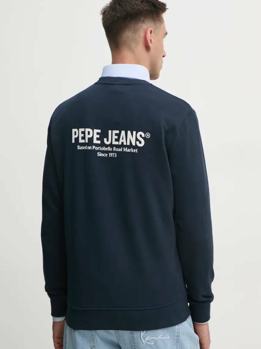 detail Pepe Jeans pánská tmavě modrá mikina Sam