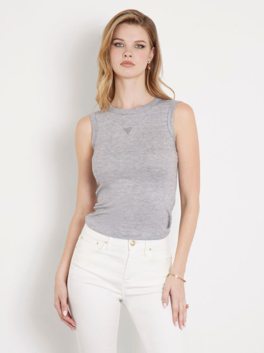 detail Guess dámský šedý top