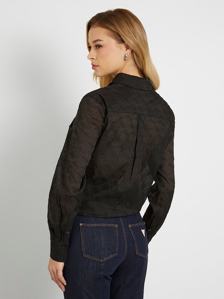 detail Guess dámská černá košile