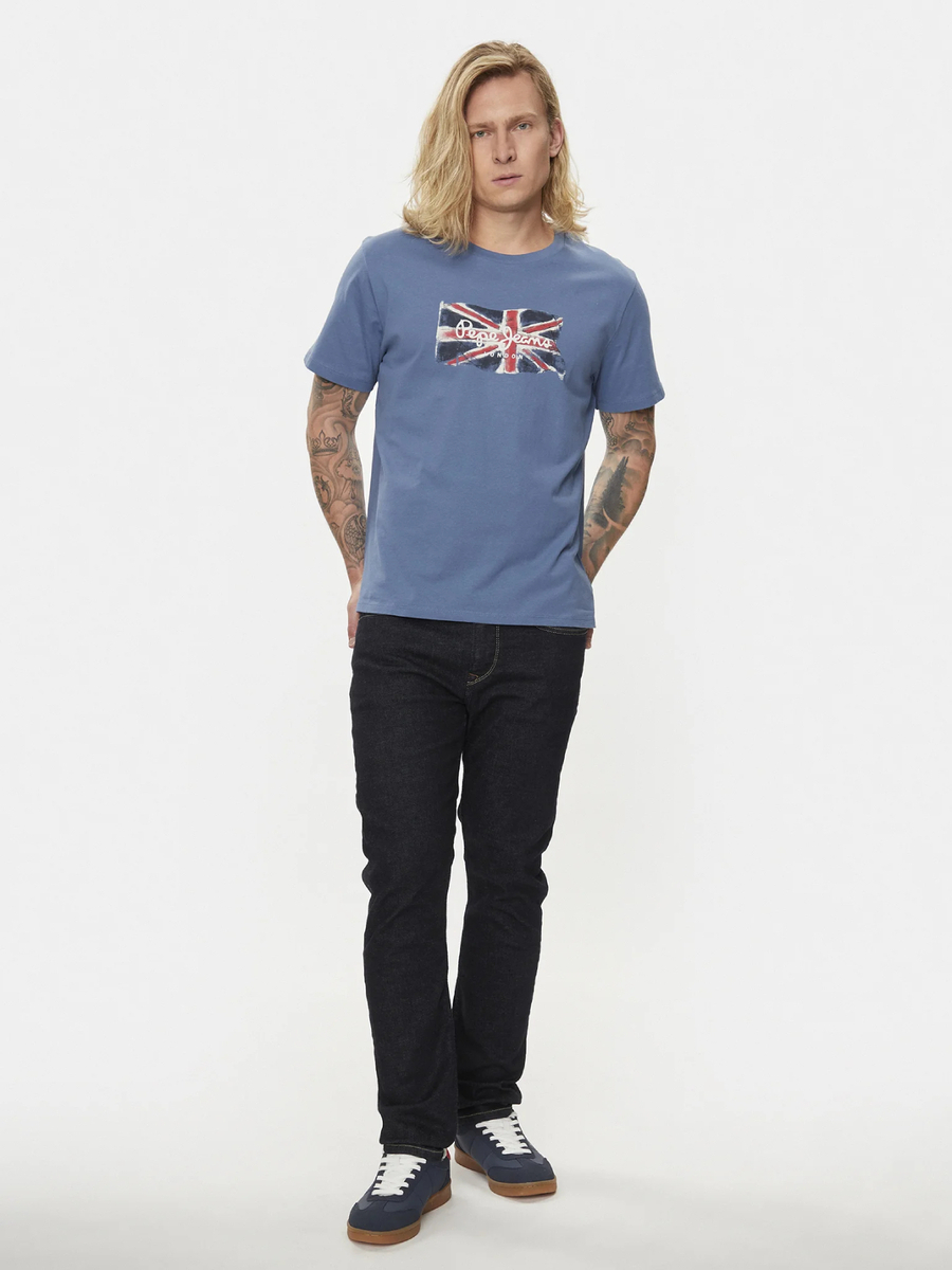 detail Pepe Jeans pánské modré triko