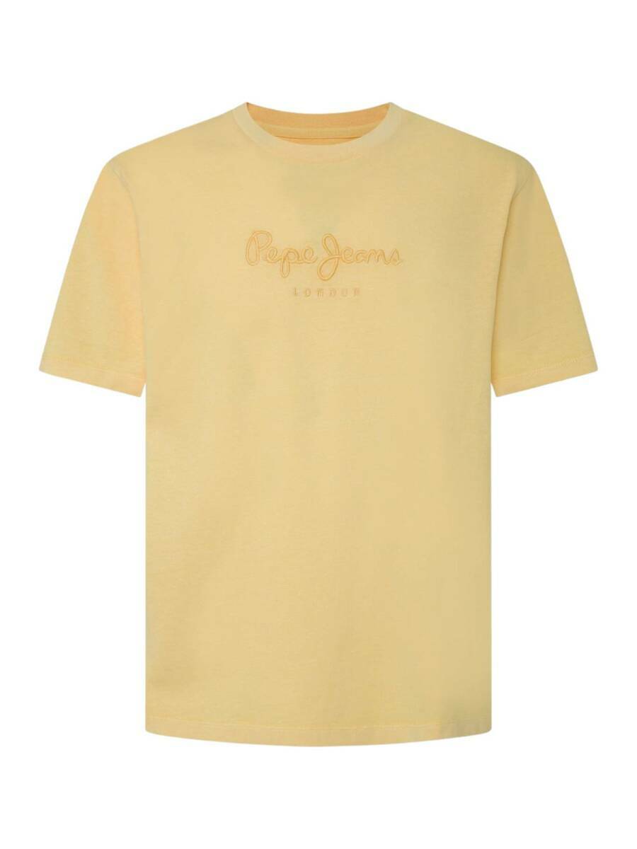 detail Pepe Jeans pánské žluté tričko