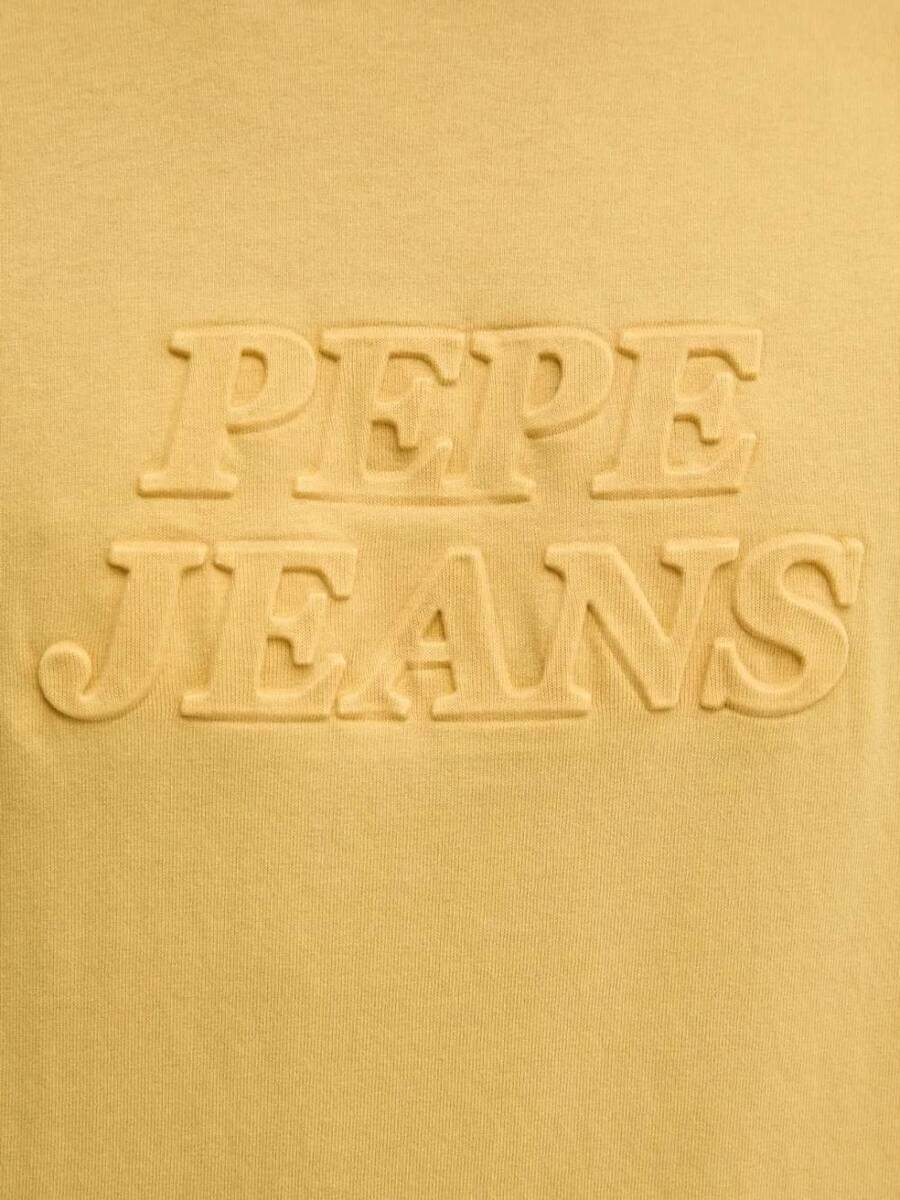 detail Pepe Jeans pánské žluté tričko Darius