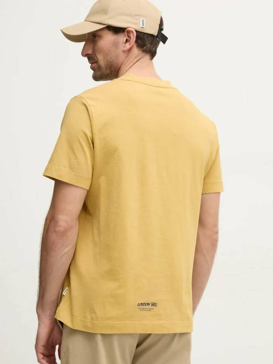 detail Pepe Jeans pánské žluté tričko Darius