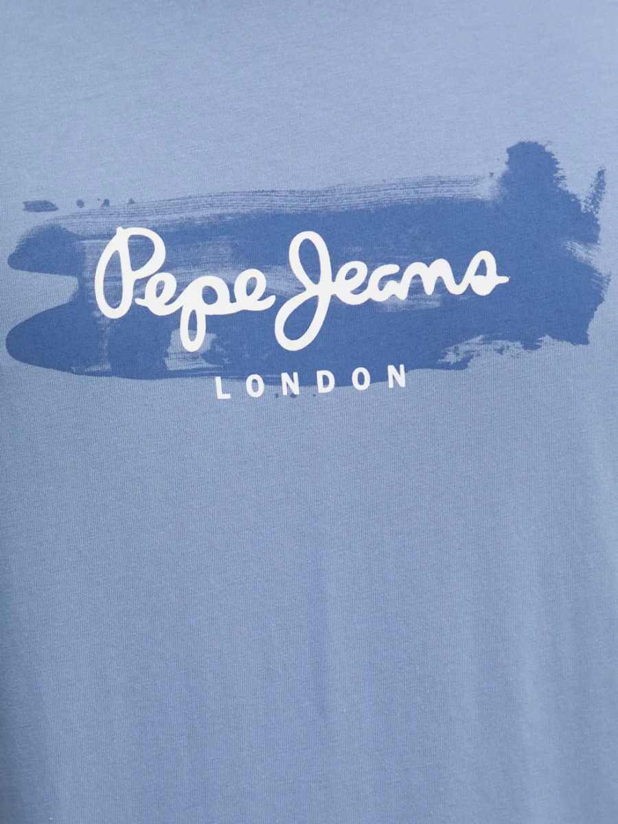 detail Pepe Jeans pánské modré tričko