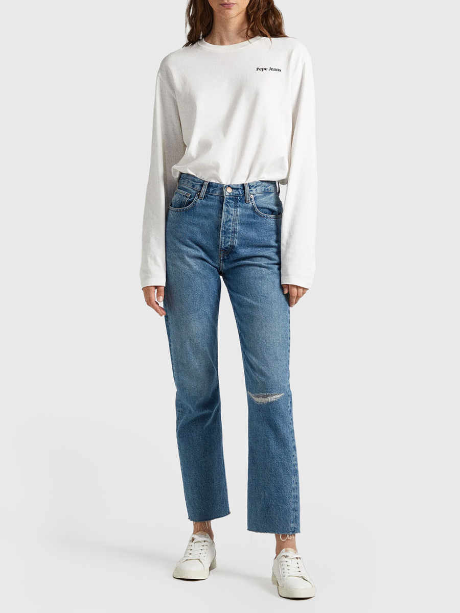 detail Pepe Jeans dámské modré džíny Celyn