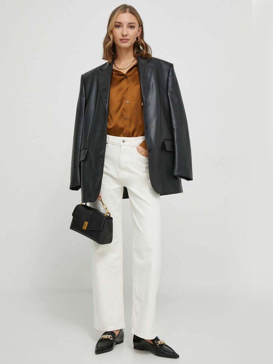 detail Pepe Jeans dámské krémové džíny