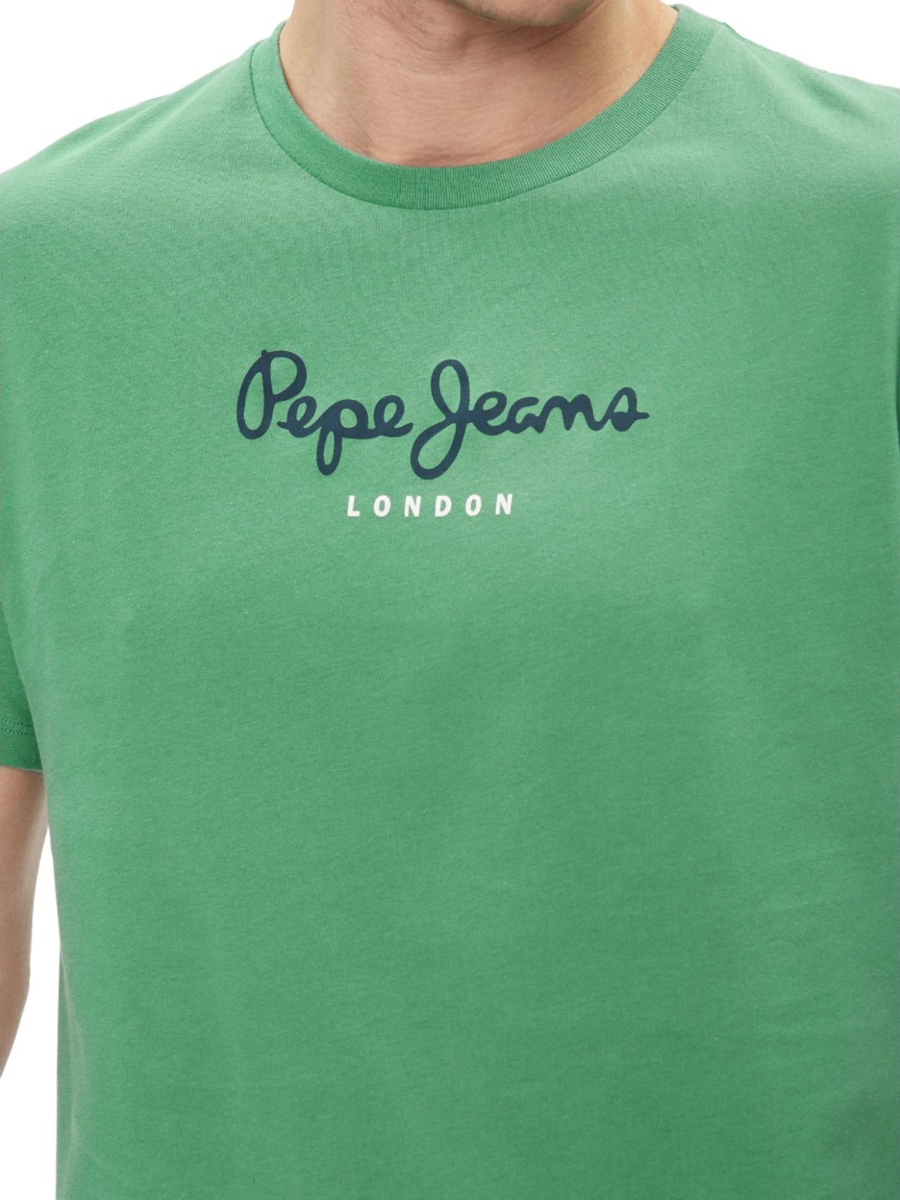 detail Pepe Jeans pánské zelené tričko