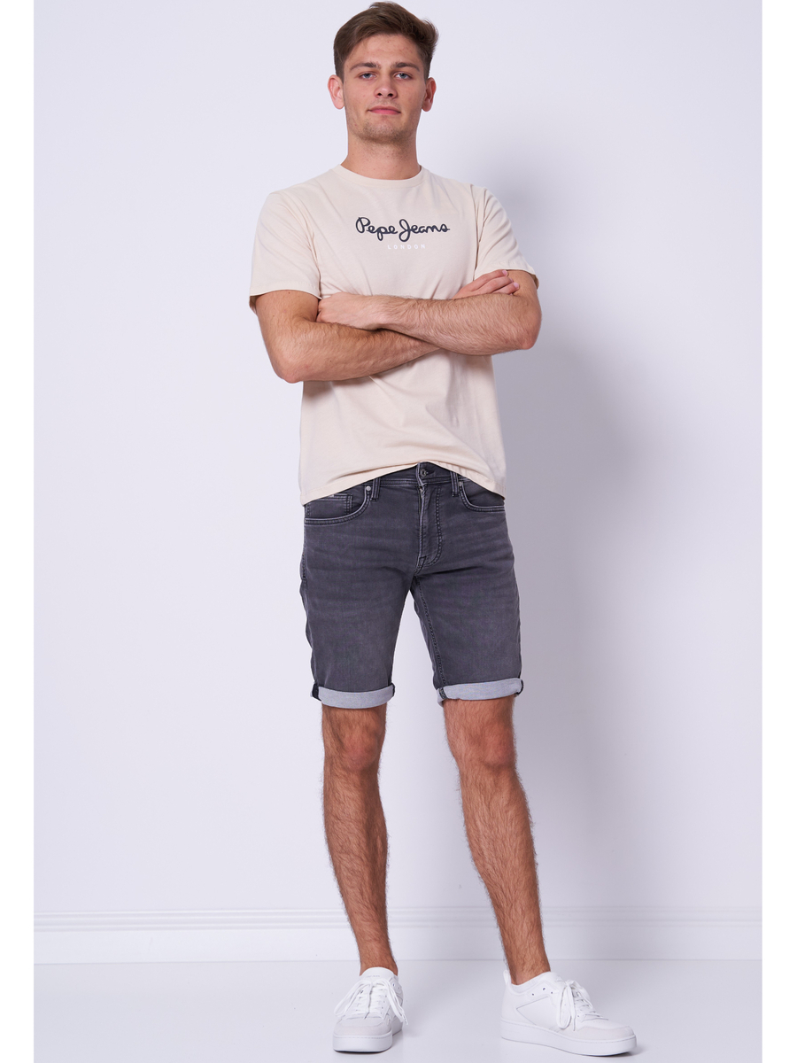 detail Pepe Jeans pánské béžové tričko