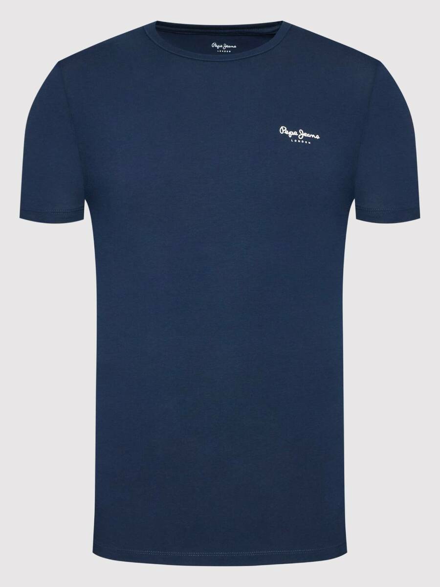 detail Pepe Jeans pánské tmavě modré tričko Basic