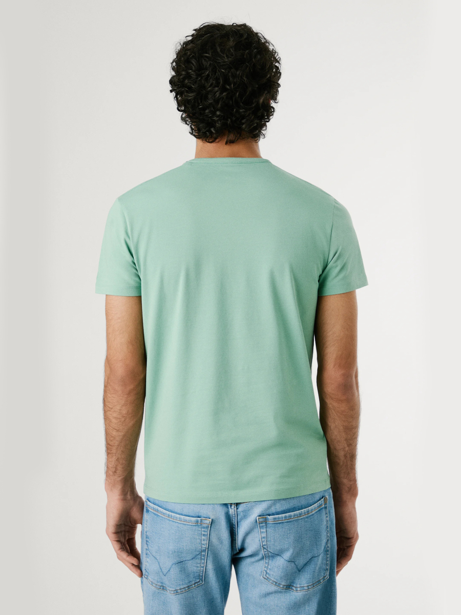 detail Pepe Jeans pánské zelené tričko