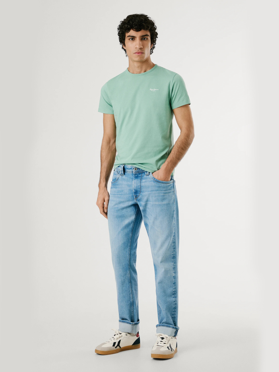 detail Pepe Jeans pánské zelené tričko