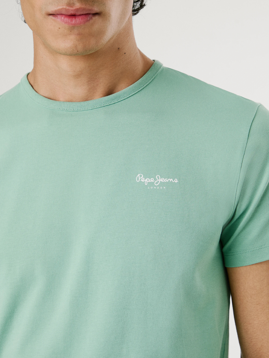 detail Pepe Jeans pánské zelené tričko