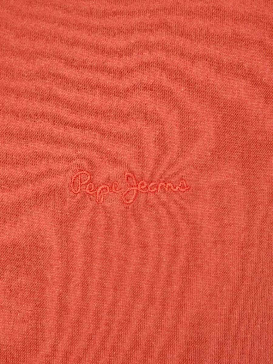 detail Pepe Jeans pánské cihlové tričko