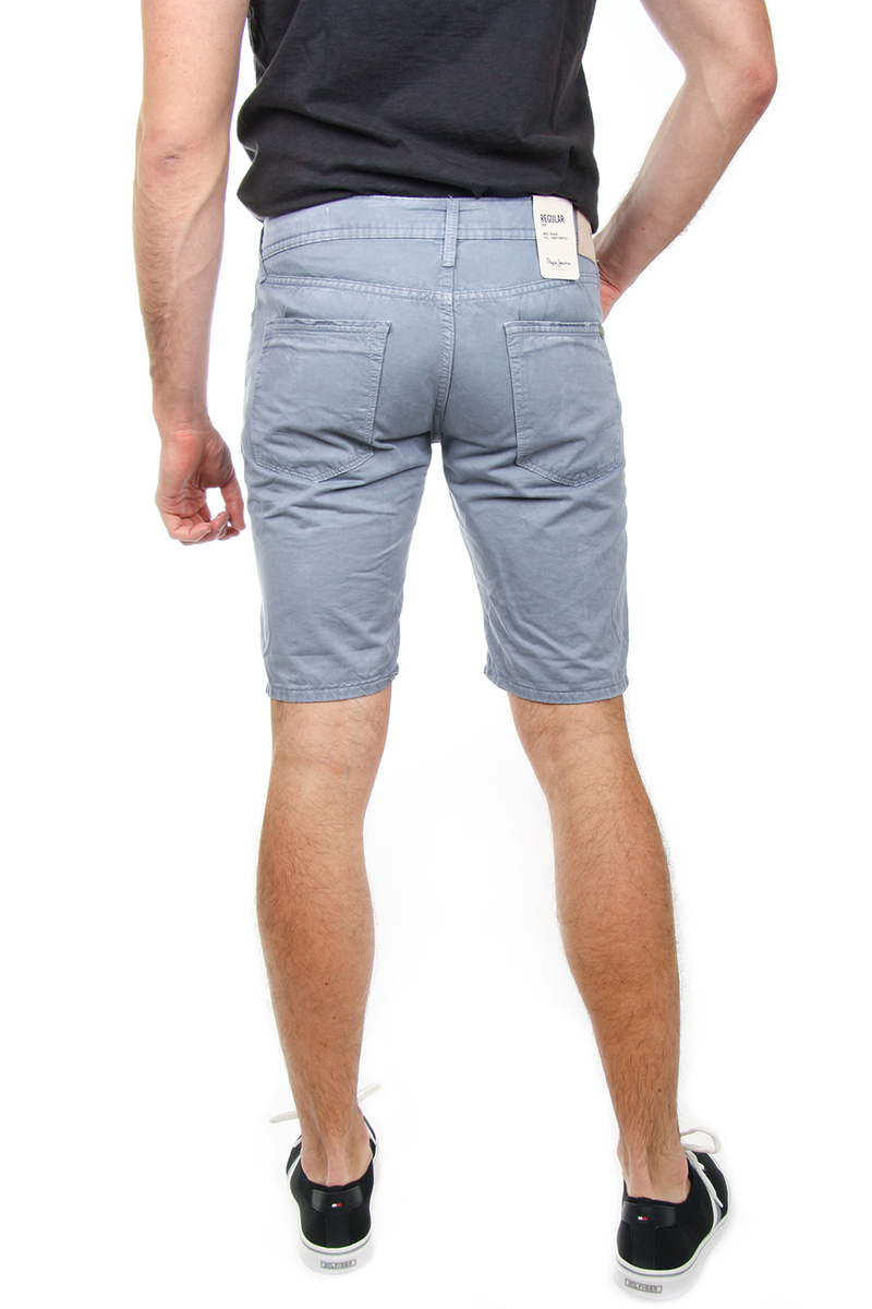 detail Pepe Jeans pánské světle šedé šortky Stanley