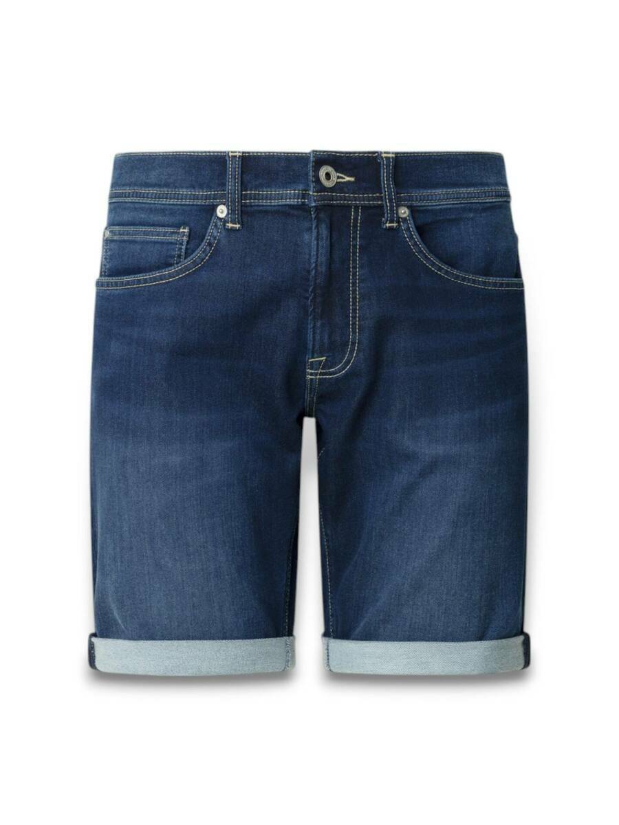 detail Pepe Jeans pánské modré džínové kraťasy
