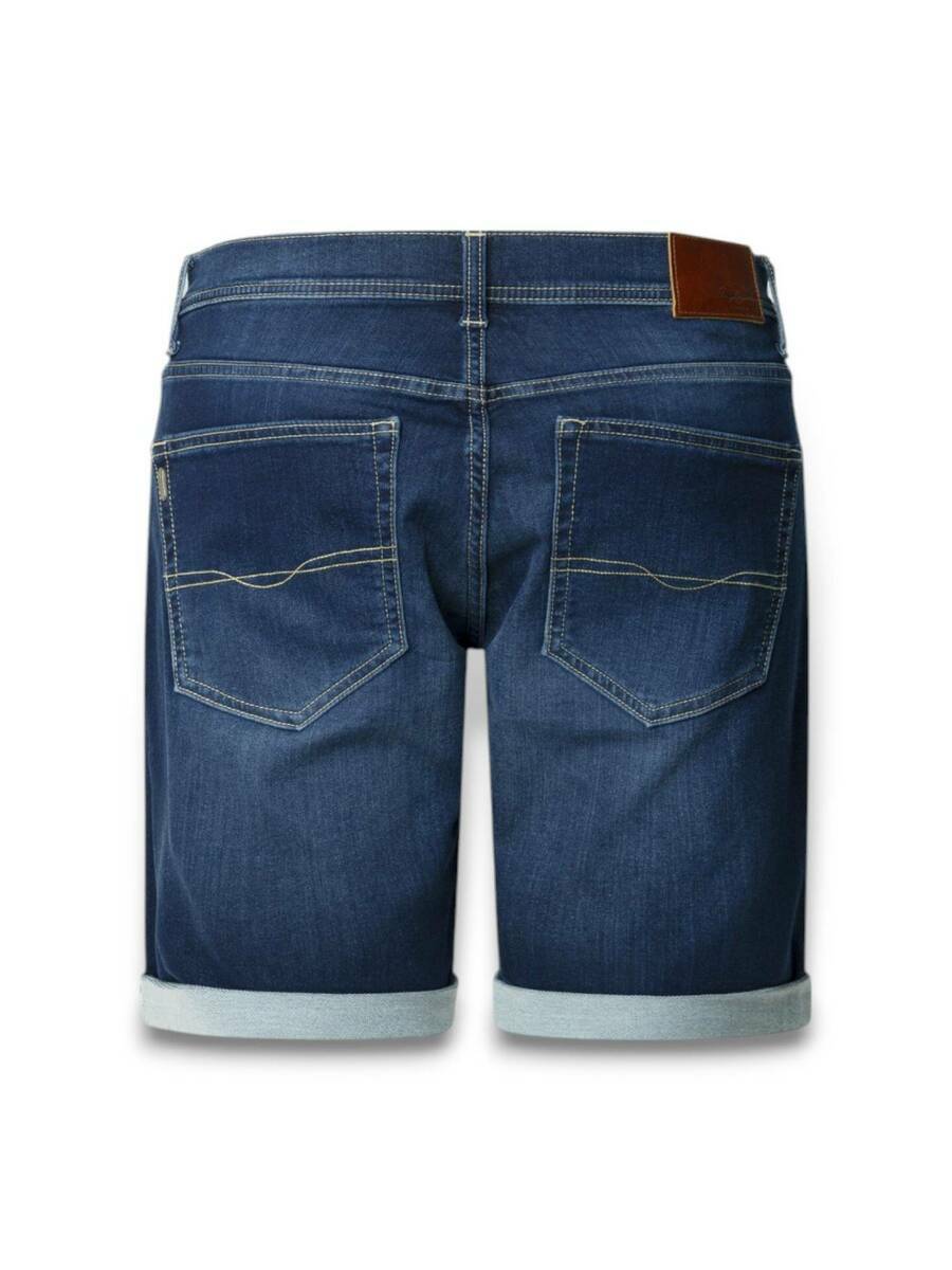detail Pepe Jeans pánské modré džínové kraťasy