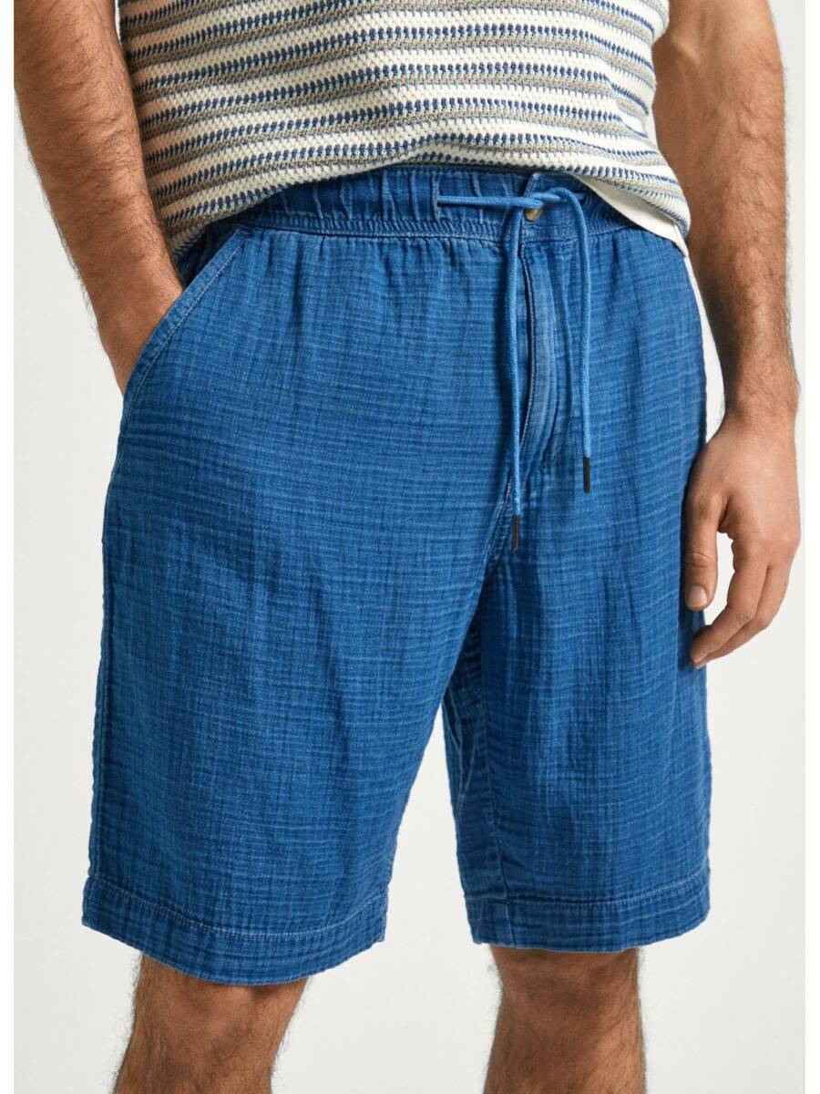 detail Pepe Jeans pánské modré šortky