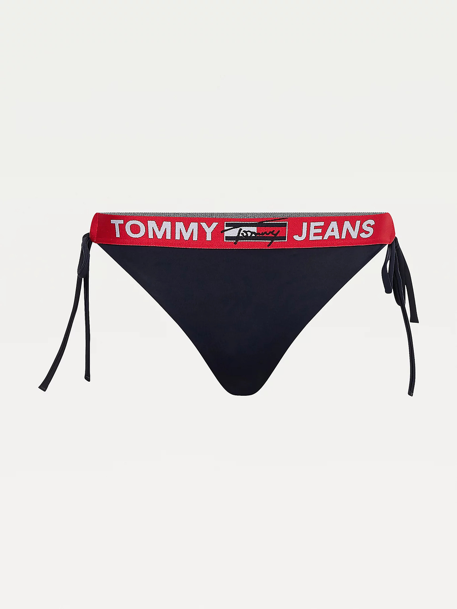 detail Tommy Jeans dámské tmavě modré plavkové kalhotky